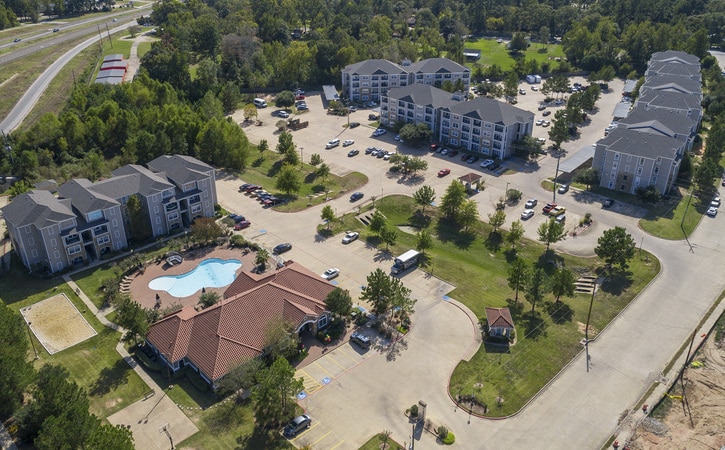 aerial property photo gateway huntsville apartments amenity 9 near sam houston state university shsu texas tx